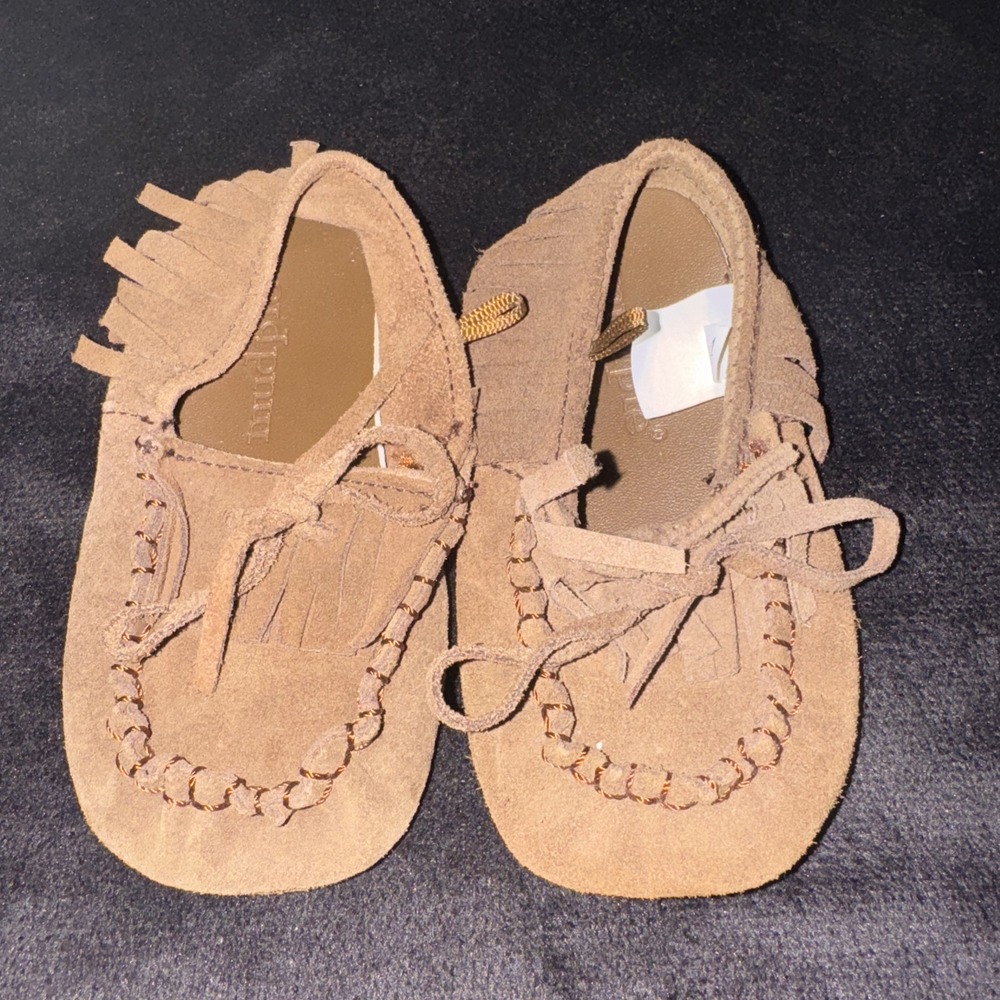 Infant Size 6-12 Months Chocolate‎ Brown Moccasins By Mudpie
